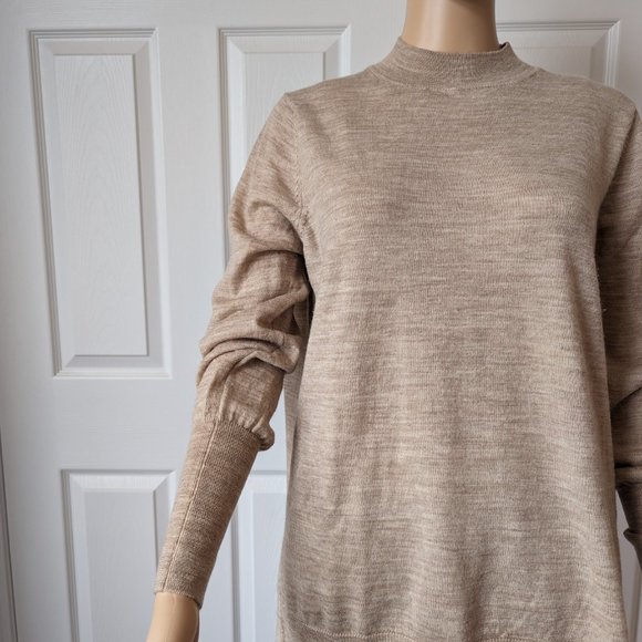 Badgley Mischka 100% Merino Wool Crew Neck Knit Sweater Size L - Picture 3 of 11